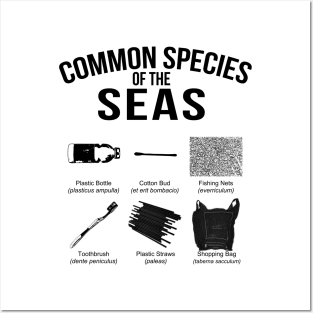 Stop Plastic Pollution Common Species of The Seas Posters and Art